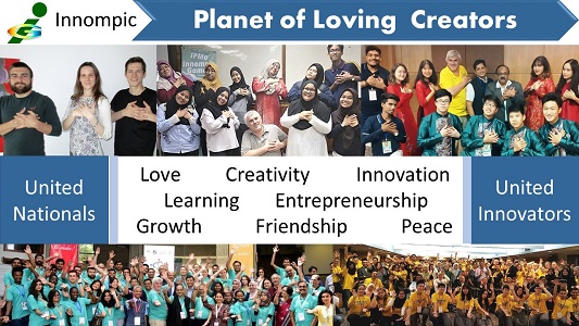 Brand Transcendence example: Innompic Planet of Loving Creators