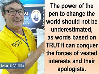 Word base on truth can change the world - Martti Vallila 