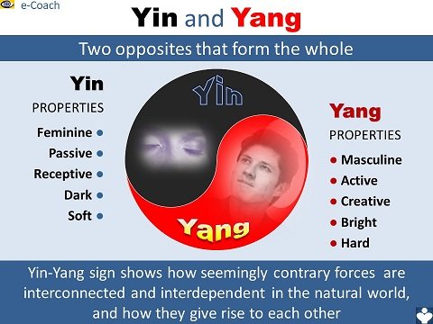 Yin and Yang, Yin-Yang Symbol Meaning Feminine Masculine energies