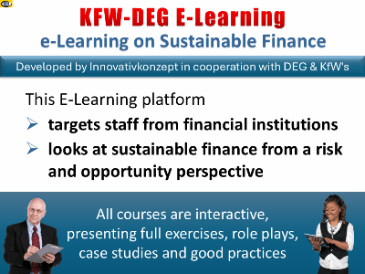 KfW-DEG e-Learning on Sustainable Finance and impact investment